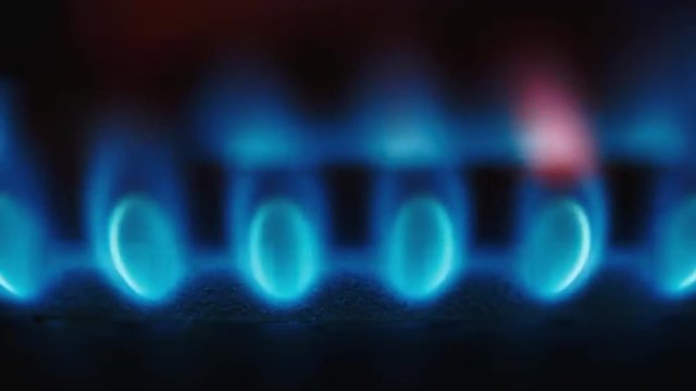 burning natural gas