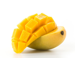 fresh mango on white background