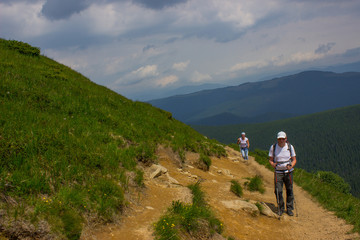 Fototapeta premium Hiking in the mountains. 