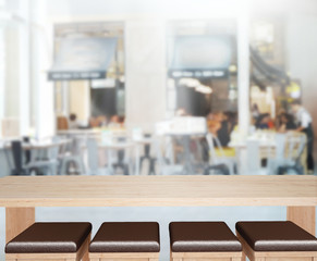 Table Top And Blur Interior Background