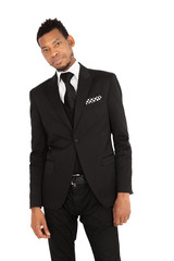 Handsome man doing different expressions in different sets of clothes: love