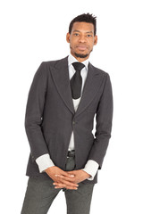 Handsome man doing different expressions in different sets of clothes: love