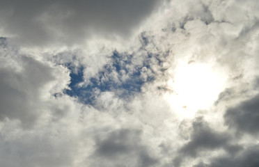 Clouds with a glimpse of heaven