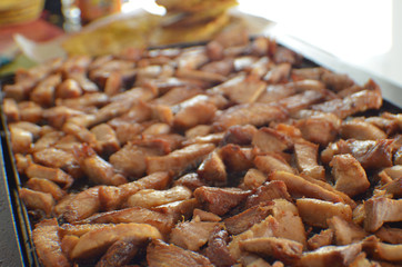Carne asada y patacon