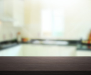 Table Top And Blur Interior Background