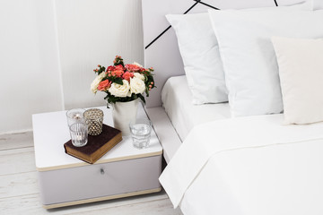 cozy home white bedroom