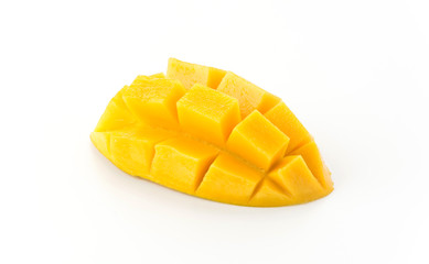 fresh mango on white background