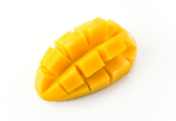 fresh mango on white background