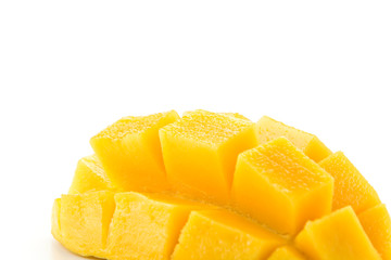 fresh mango on white background