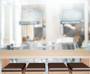 Table Top And Blur Interior Background