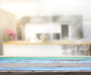 Table Top And Blur Interior Background