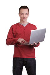 Man using a laptop