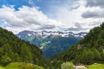 Fototapeta na wymiar Panorama view of the Alps in Ticino