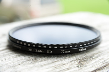 close view of a fader lens