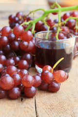 fruit fresh grapes and wine red