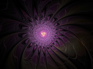 Abstract fractal background with light