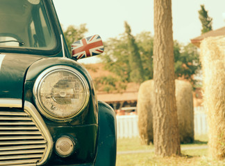 Vintage light lamp car - soft focus with vintage filter effect