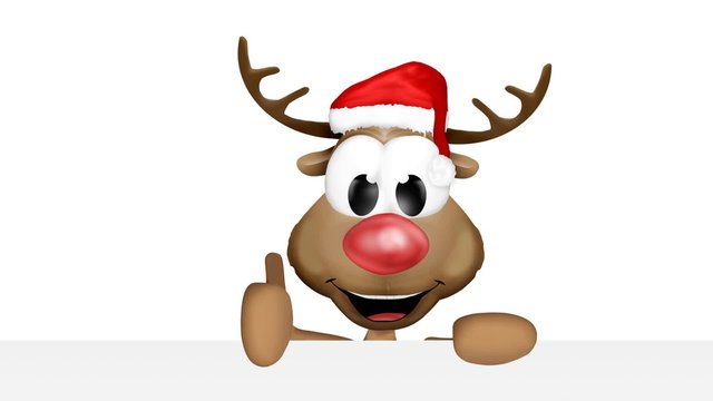 Christmas Reindeer Thumbs up