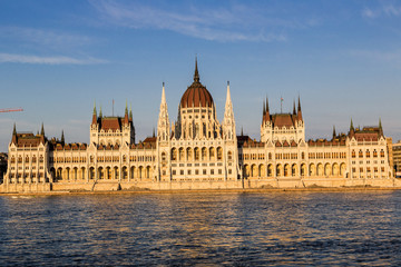 Fototapeta na wymiar The building of the Parliament in Budapest, Hungary