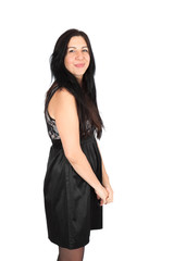 Beautiful woman doing different expressions in different sets of clothes: love