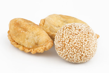 
Asian traditional dessert or snack isolated on white background
