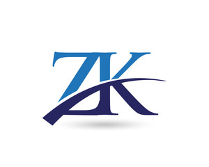 ZK Logo Letter Swoosh