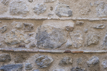 old wall in Castilian style in Toledo Spain