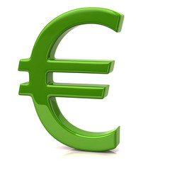 Obraz premium Green Euro sign
