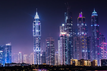 Naklejka premium Dubai Marina cityscape, UAE