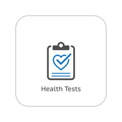 Health Tests and Medical Services Icon. Flat Design.