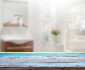 Table Top And Blur Interior Background