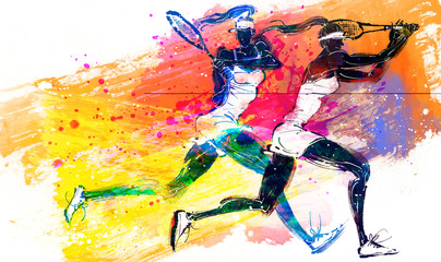 Obraz na płótnie Canvas Illustration of sports