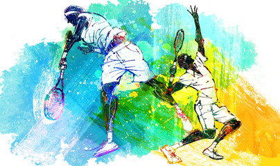 Obraz na płótnie Canvas Illustration of sports