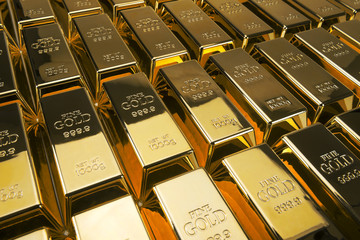 Fototapety  Gold bars and Financial concept, studio shots  