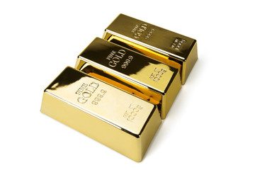 Gold bars and Financial concept, studio shots
