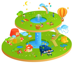 Obraz premium Illustration of city