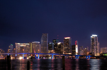 Fototapeta na wymiar Miami at Night / Miami, Florida