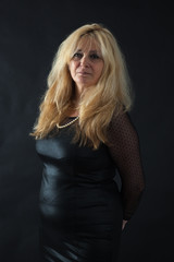 Beautiful woman man doing different expressions in different sets of clothes: portrait