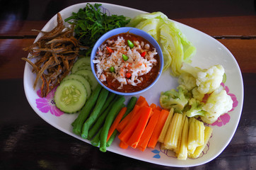 Crab Chili Dip with vegetable