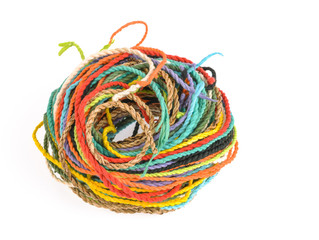colorful rope  made from mulberry paper