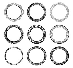 vector circle frame set - 89597084