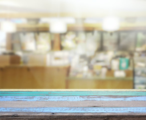 Table Top And Blur Interior of Background