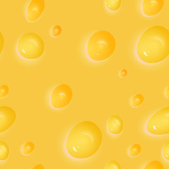 Vector illustrated seamless cheese pattern background.