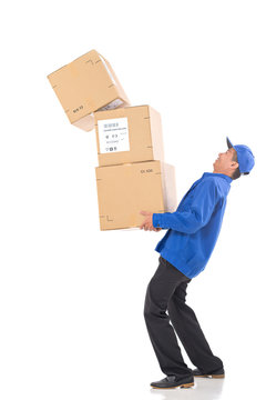 Balancing cardboard boxes