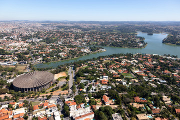 Obraz premium Estádio Mineirão e Mineirinho / Estádios localizados em Belo Horizonte Minas Gerais