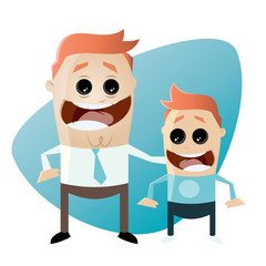 vater sohn business mann lustig
