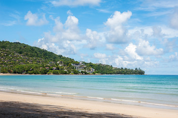 Beach and blue sea, Phuket sceni