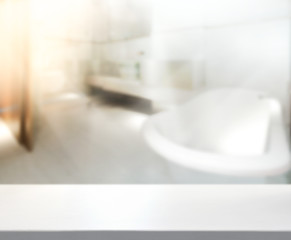 Table Top And Blur Interior Background