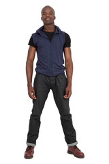 Naklejka premium Handsome man doing different expressions in different sets of clothes: portrait