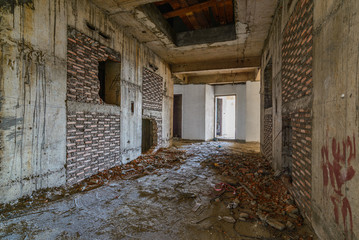 Inside of abandoned building.